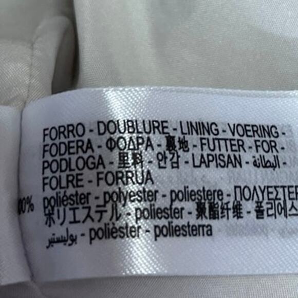 Zara Women's Ivory White Snap Button Down Collar Duster Pea Coat Jacket Size S - Picture 4 of 4